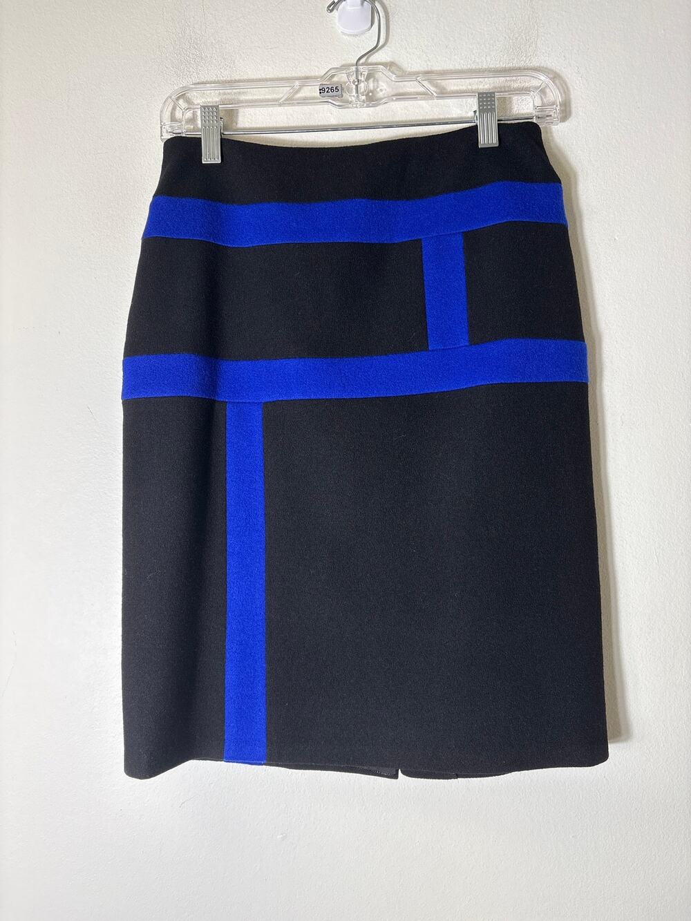 Carlisle Blue and Black Wool Pencil Skirt Sz 0
